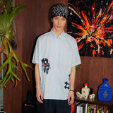 ディソーダーストライプジップアップ S/S シャツ / DISORDER STRIPE ZIP UP S/S SHIRT