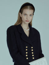 Midnight Navy Velvet Headband (6611849248886)