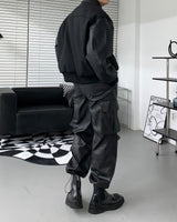 RUヴィーガンレザーストリングカーゴパンツ / RU Vegan Leather String Cargo Pantsヴィーガン