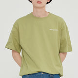 SLOGAN LIST LOGO TEE_LIGHT KHAKI (6687452823670)