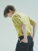 オープン半袖ニット / T1015 OPEN SHORT-SLEEVED KNIT_OLIVE