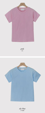 Basic Round Short Sleeve T-shirt (5color)