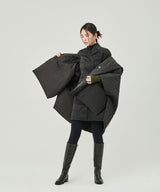 REVERSIBLE PADDING SHAWL_BLACK+GRAY (6636703547510)