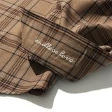レイラフラフチェックシャツ / Layla endless love Fluff Mood Check shirt S24 Brown (6550275227766)