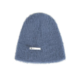 VA Brooch Soft Angora Beanie Cobalt
