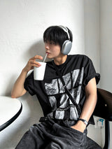 square lettering t-shirt