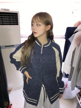Harper two way knit zip up