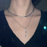 デューネックレス/White dew necklace