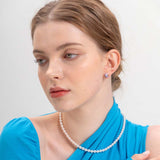 ワンタッチデイリースワロフスキーパールネックレス/Onetouch Daily Swarovski Pearl Necklace(6mm)