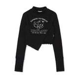 Slim Kitty Warmer Crop Top [BLACK] (6618539524214)