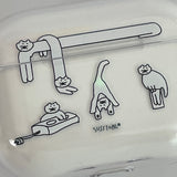 cat with light coming out of its asshole airpods case