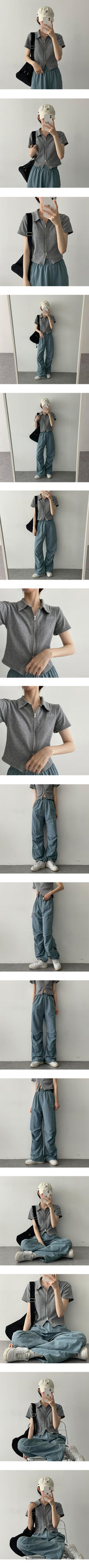 ラージエンブロイダリーツーウェイカラージップアップ / The Large Embroidered Two-Way Collar Zip-Up