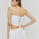 CORSET TUBE TOP WHITE (6682522222710)