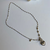 eh ユニークハートサージカルトグルバーネックレス/eh Unique Heart Surgical Toggle Bar Necklace