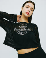 レンタルフォレストタイポニット/RENTAL FOREST TYPO KNIT-BLACK