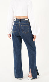 ワイドフィットスリットデニムパンツ/WIDE FIT SLIT DENIM PANTS [16627]
