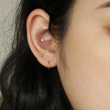 14Kゴールドスワロフスキーパールピアス/14K Gold Swarovski Pearl Piercing (bar 4mm / pearl 3mm)
