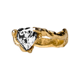 ゴールドプレートシグネチャーハートリング / Gold-Plate Signature Heart Ring (Standard)