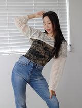 ネットボレロニット/Net Bolero Knit (2color)