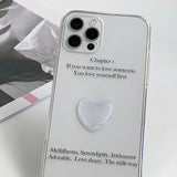 ハートフォンケース / White heart phone case