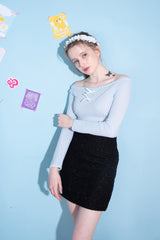 shirring t-shirt sky blue (6688643874934)