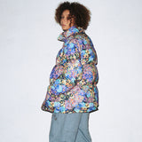 ソーラーボールフラワーフレイムリバーシブルダウンジャケット/SOLARBALL FLOWER FLAME REVERSIBLE PUFFER BLACK