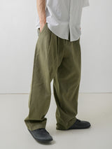 クールリネンハーフバンディングパンツ/Cool linen half banding pants 5color