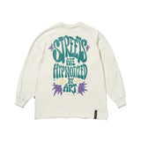 20 SMILE OVERSIZED LONG SLEEVES T-SHIRTS IVORY / BLACK (4626279858294)