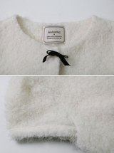 [SHOPPERMADE] Christmas Mohair Cardigan + Velvet Ribbon (3color)