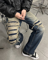 vintage washing denim pants (unisex)