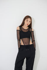 スプリットショルダーボディスーツ/(9240) Split Shoulder Bodysuit