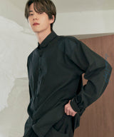 ミックスファブリックパッチシャツS94/Mix Fabric Patch Shirt S94 Black