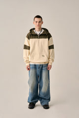 COLOR TONING PATTERN ANORAK -IVORY