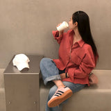 [Belied made/6 color] ピクニックツイルオーバーサイズフィットシャツ