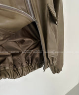 Big Pocket Vintage Leather Jumper