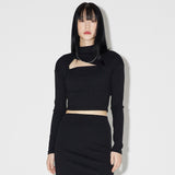 Layered Wrap Bolero Set [BLACK] (6638356004982)