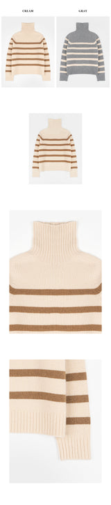 Stripe wool turtleneck (6653797498998)