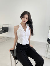 ストレートホルターシャツ/120. Straight halter shirt