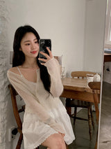 Blossom Mohair Wool Knit Cardigan (5color)