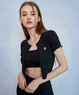 HIDE Tube Top Cardigan (Black) (6570970841206)