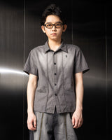 ウォッシュド デニム ハーフシャツ / Washed Denim Half Shirt (Gray)