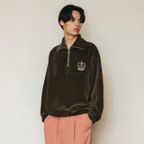 GHCコーデュロイハーフジップ/GHC CORDUROY HALF ZIP-UP_BROWN