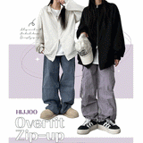 Bokin Oversized Fit Two-Way Zip-Up