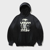 Vintage Oil Washed Hoodie (Black)