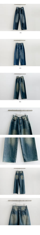 バックウォッシングデニムパンツ
