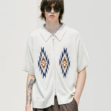 チマヨパターンニットカーディガン / CHIMAYO PATTERN KNIT CARDIGAN CREAM