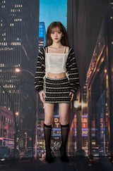 クロシェニットスカート / CROCHET KNIT SK (BLACK)