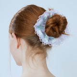 BEADS FRILL SCRUNCHY (PINK)