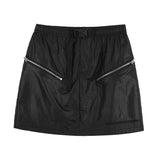 ナイロンファスナーミニスカート /Nylon Zipper mini skirt [2 Color]