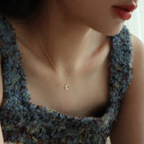 14K ゴールドイニシャルネックレス